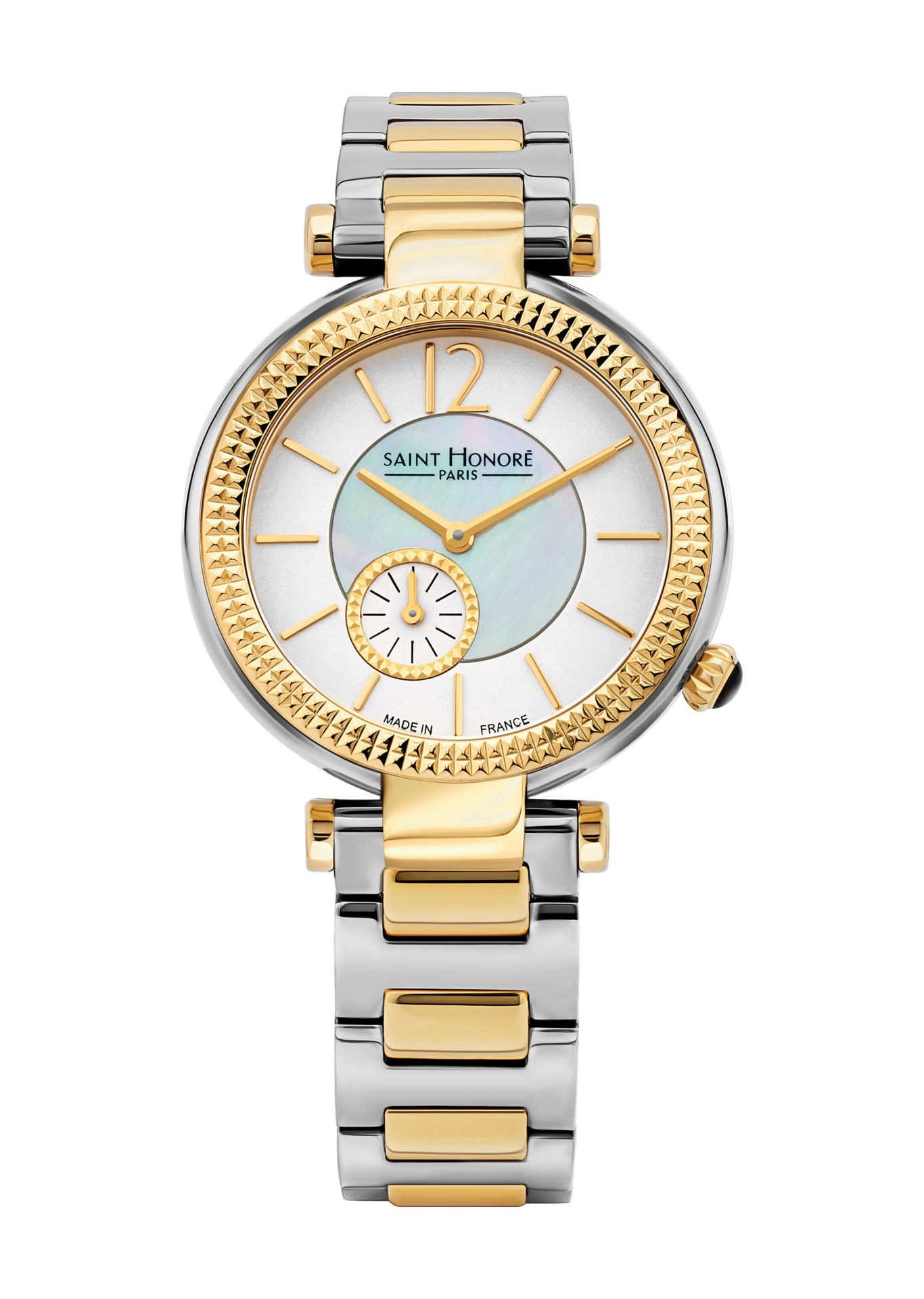 AUDACY Women's watch - Two-tone ion plating gold case, white dial, Two-tone IPG metal strap