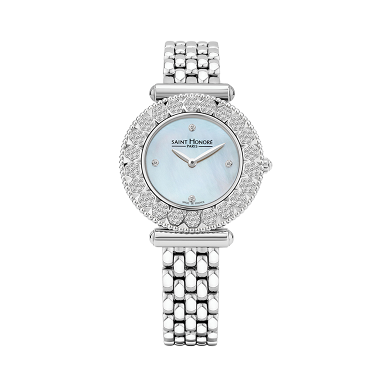 GALA Women's watch - stainless steel, white & diamond dial, stainless steel strap