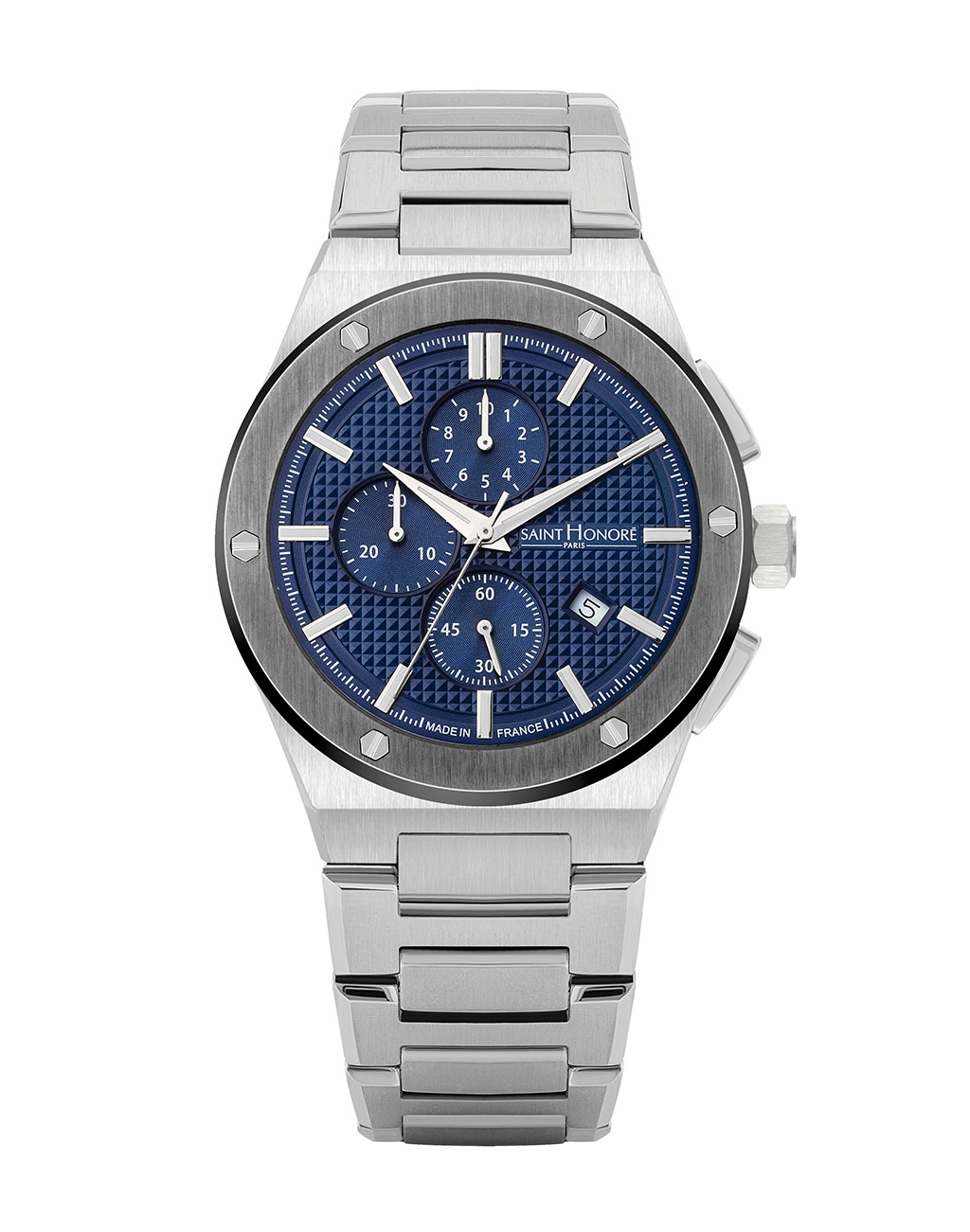 HAUSSMAN II Men's watch - stainless steel, blue dial, stainless steel strap