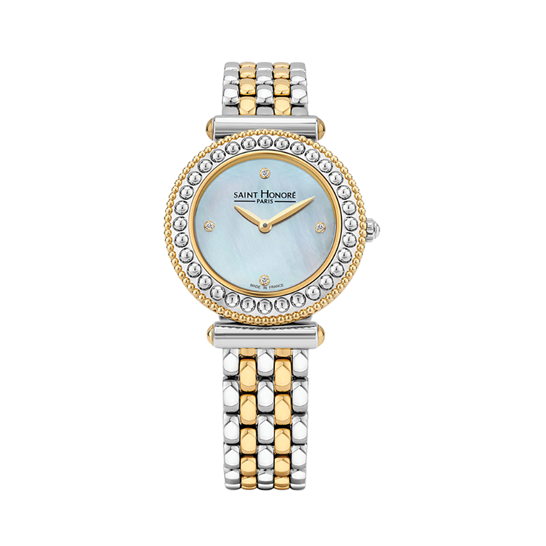 GALA Women's watch - Two-tone ion plating gold case, white dial, Two-tone IPG metal strap
