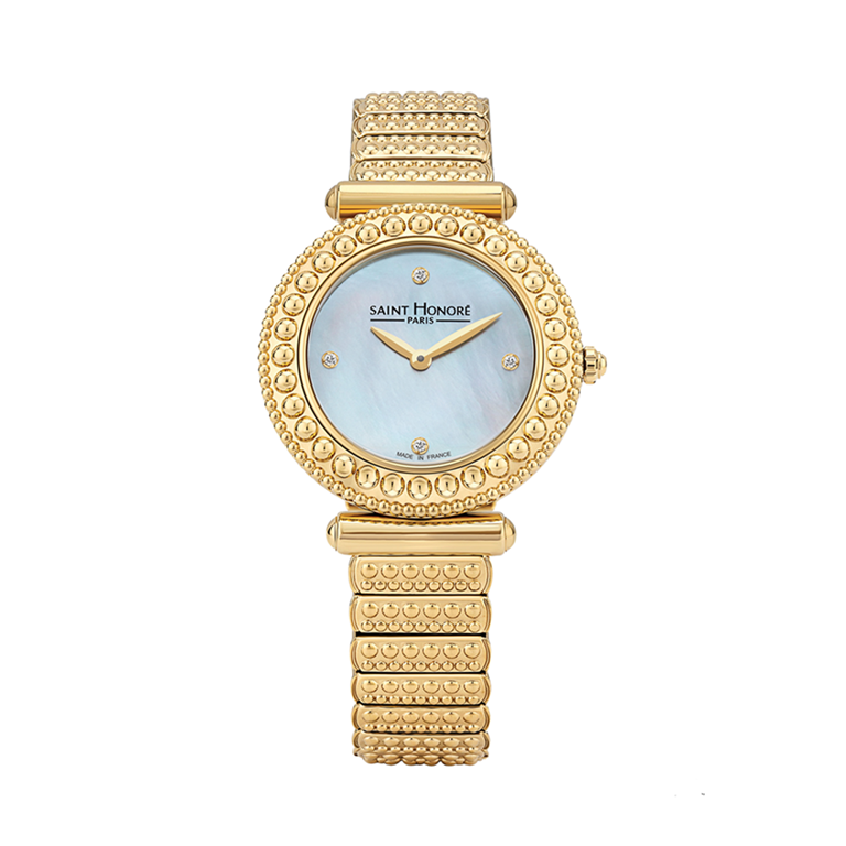 GALA Women's watch - Two-tone ion plating rose gold case, white dial, Two-tone metal strap