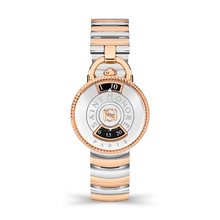 PONT DES ART - 28MM IP ROSE GOLD PLATED TWO-TONE CASE IP ROSE GOLD PLATED TWO-TONE BRACELET RONDA 762E MOVEMENT 3ATM WATER RESISTANCE